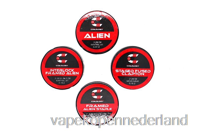 Vape Nederland Coilology Prestaties Vooraf Gebouwde Spoelen Interlock Ingelijst Nietje Alien - 0.1ohm Ni80